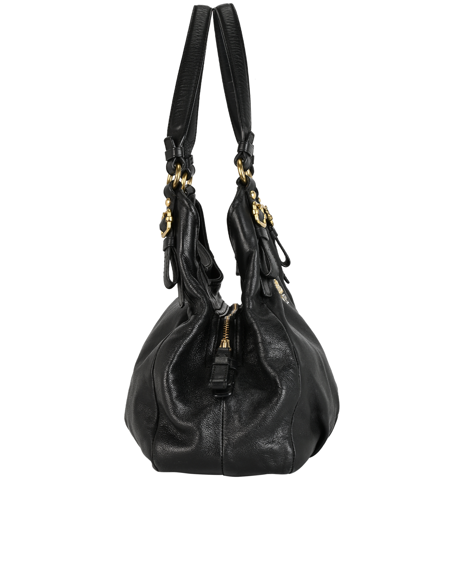 Madison Maggie Hobo, &pound;90, Handbags, Black, Leather, Side view